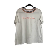Time and Tru Its Cool to Be Kind Graphic Tee Shirt Short Sleeves Womens Size XL