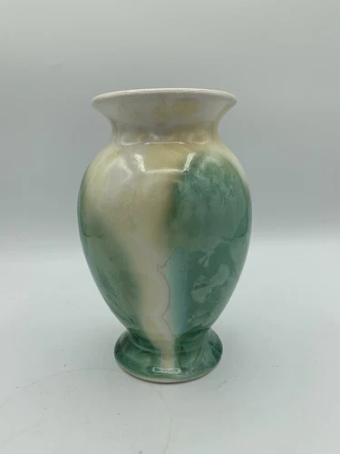 Vintage Edgecomb Potters Vase Crystallized Glaze Maine Art Pottery 6.25”