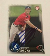 MIKE SOROKA SIGNED 2016 BOWMAN DRAFT ROOKIE CARD MICHAEL AUTO
