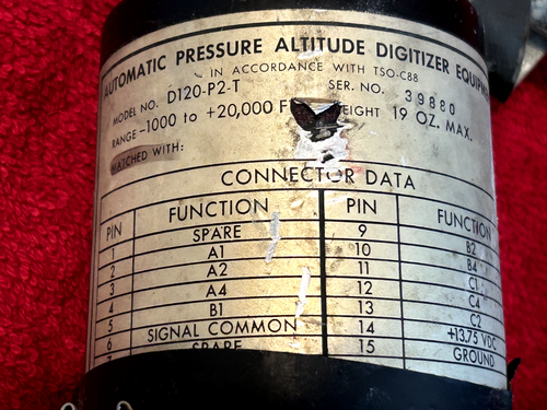 TCI D120-P2-T ALTITUDE DIGITIZER WITH CONNECTOR - Picture 5 of 7