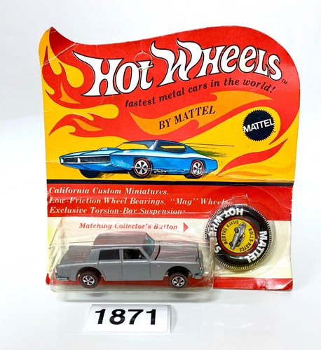 Hot Wheels Redlines Rolls Royce Silver Shadow on Card Mattel 1969
