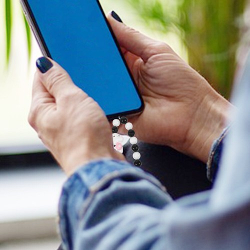 2 szt. Kreskówka Smycz krowa Koraliki Smycze na telefon komórkowy Pasek na nadgarstek do etui - Zdjęcie 10 z 12