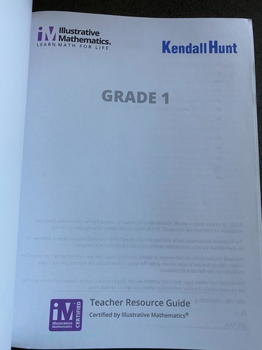Illustrative Mathematics By Kendall Hunt Grade 1 Teacher Resource Guide - Picture 2 of 7