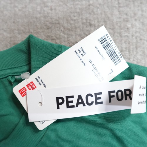 Uniqlo Shirt Large Green Peace for All Christophe Lemaire Double Sided NEW - Picture 5 of 8