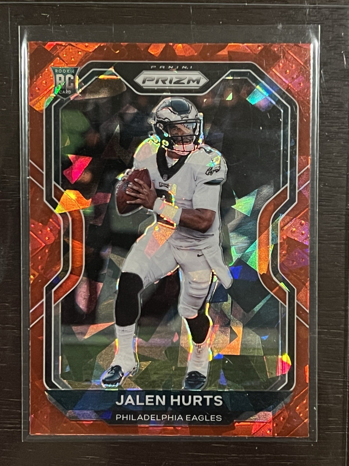 2020 Panini Prizm JALEN HURTS Red Cracked Ice Prizm Rookie #343 RC EAGLES 🔥