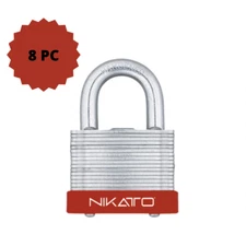 8 PC Pack of Laminated Pad Lock 30mm Size Padlock NIKATTO USA STOCK