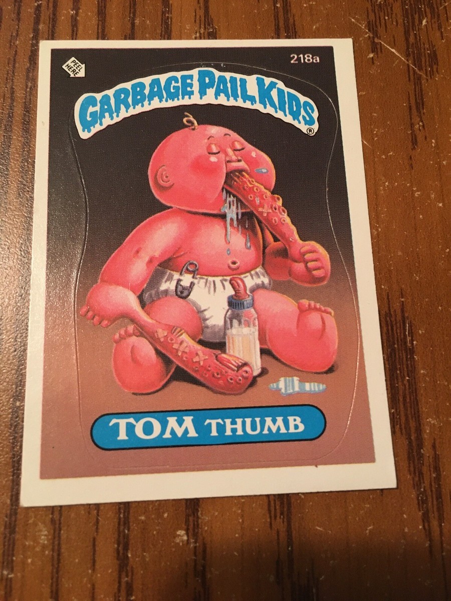 トムビーンズ80年代ピンバッジ “I HAVE LOTS OF CASH” Topps Original 1986 Garbage Pail Kids 218a TOM THUMB | eBay