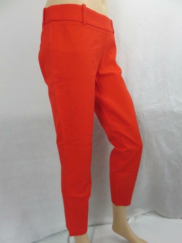 J Crew Red Minnie Pants Cotton W/ A Hint Of Stretch Side Zipper Sz 4 - Picture 3 of 6