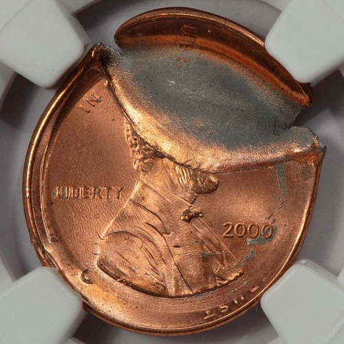 2000 NGC MS67RD Mushroom Rotated Double Struck Indent BS Cent Mint Error 2 Dates