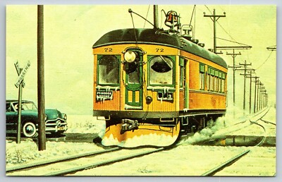 Russ Porter Art Ft Dodge Iowa Car 72 Des Moines Southern Railway Postcard MJ127