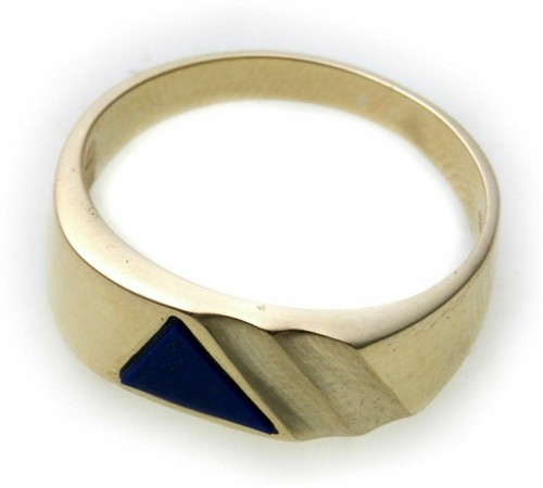 Anillo de Hombre Oro Genuino 333 Auténtico Lapislazuli Todos Piedras Posible 8kt - Imagen 6 de 102