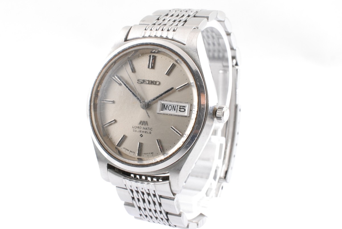 Exc+4] SEIKO 5606-7070 LM LORD MATIC 23 JEWELS AT 1970s Vintage