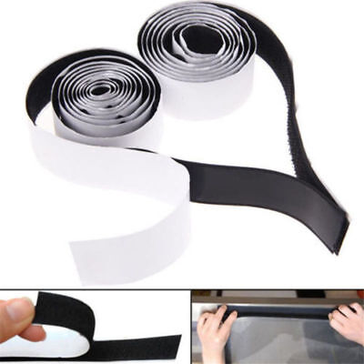 2 in1 Self Adhesive Tape Hook and Loop Fastener Extra Sticky Back 1m x 20mm Top