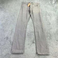 A.P.C Jeans Mens 26 Petit New Standard Solid Gray 100% Cotton  Pants a453