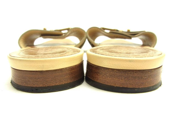 GUCCI Sandals #36 1 2C Women's Beige Leather T1334 Brand High Brand Vintage thumbnail 4