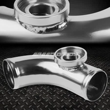 TYPE-SSQV 2.5" 80 DEGREE TURBO BLOW OFF VALVE FLANGE PIPE/PIPPING ADAPTOR SILVER