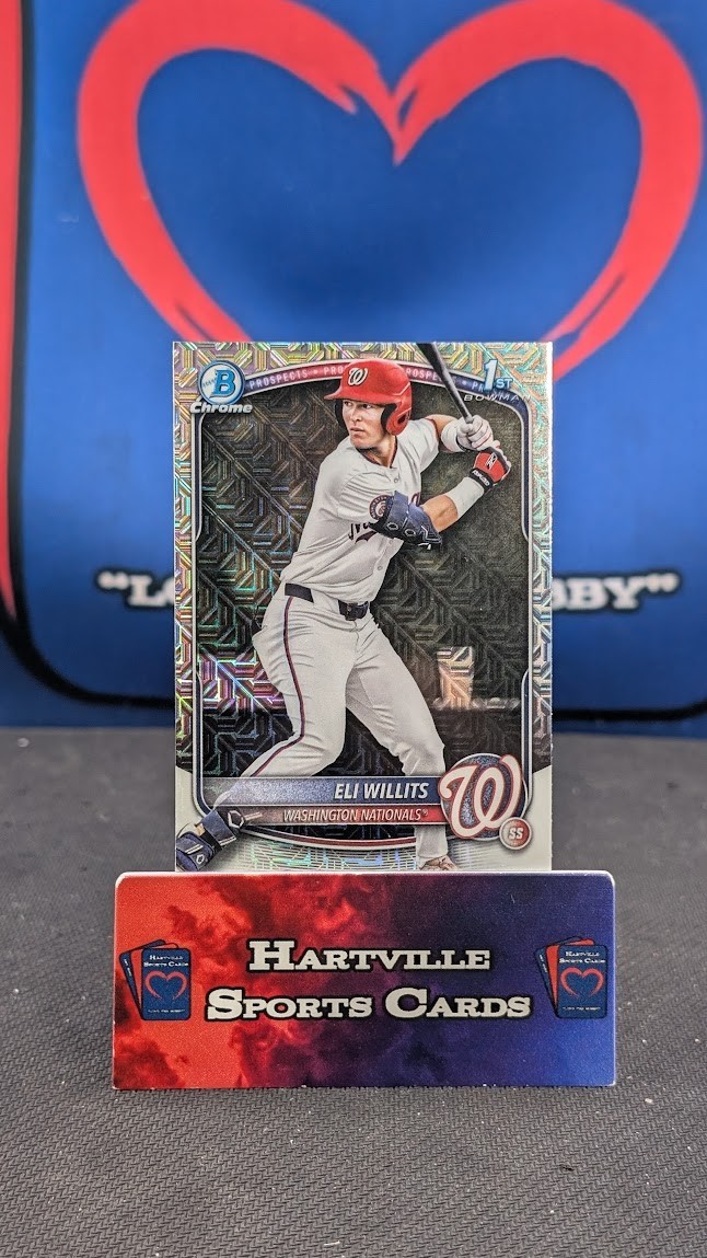 2025 Bowman Draft - Eli Willits 1st Chrome Prospect Mega Box Mojo Refractor