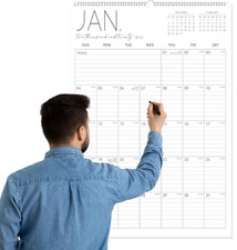 Extra Large Wall Calendar Jan 2026  Jun 2027 Vertical Monthly Planner 30x20 New