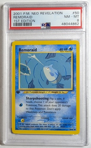 Remoraid (1st Edition) graded PSA 8 for sale on eBay