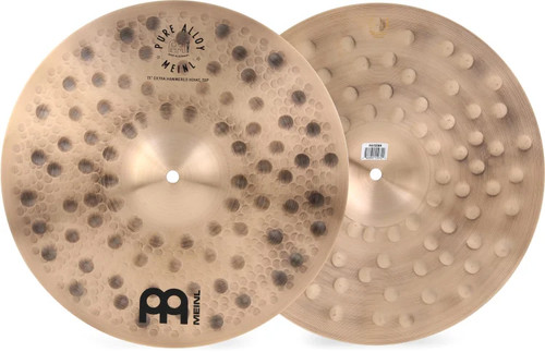 Meinl Cymbals Pure Alloy Hi-hat Cymbals - 15 inches, Extra Hammered