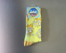 1 Pair Of  Sonic The Hedgehog  Crew Socks Fits Sock Size 10-13, New With Tags