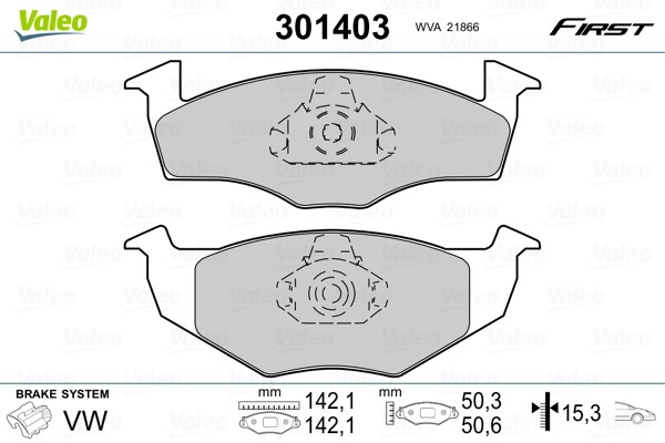 Fits VALEO 301403 HAM PADS. FIRST VW GOLF 1.9 DIESEL 1/1995->12/1997  ⭐UK Stock⭐