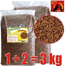 Ambiopet Mehlw&uuml;rmer getrocknet 3 kg Nager V&ouml;gel Reptilien Fisch Igel Koifutter