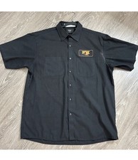 Fox Factory Racing Shocks Work Shirt Mens Large Black Button Up Short Sleeve