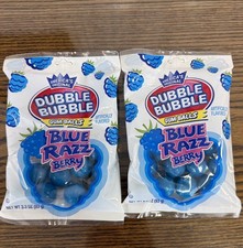 23.3 oz Bag DUBBLE BUBBLE Blue Razz Berry Gum...