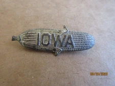 Vintage Iowa Metal Corn Badge Topper Pin 2"