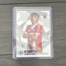 Topps Chrome Ultimate Stage Lennart Karl Rookie Bayern Munich Card #US-33 2025/…. rookie card picture
