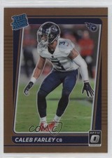 2021 Panini Donruss Optic Rated Rookie Bronze Prizm Caleb Farley #249 fm0