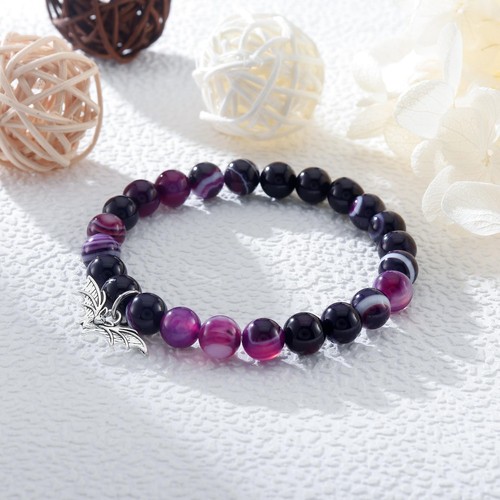 Bat Bracelet for Women Bat Gifts Bat Jewelry Bat Charms Halloween Bracelets Hall - Bild 5 von 6