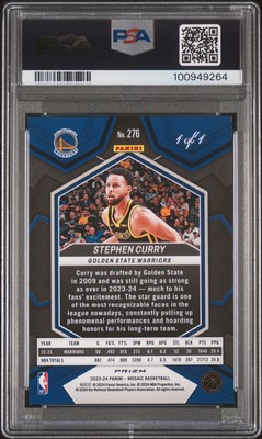 2023 PANINI MOSAIC NEBULA CHOICE 1/1 #276 STEPHEN CURRY 1/1 PSA