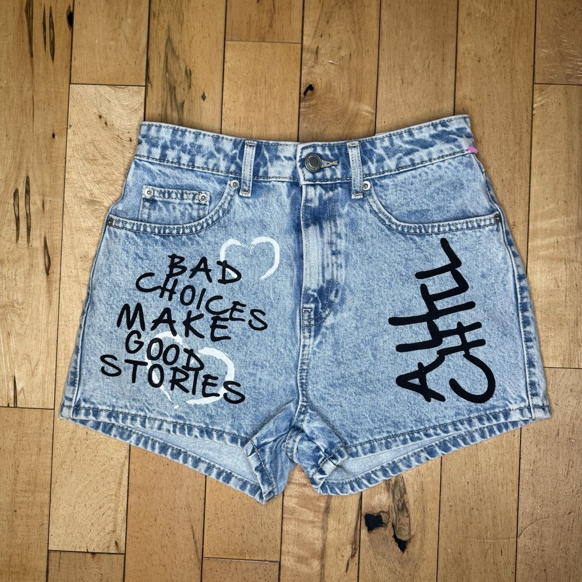 FB SISTER denim shorts with a streetwear vibe Size S | eBay