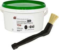 REMA TIP TOP 75N Mounting Paste 7.7lb Pail with Brush Bundle - 2 Items