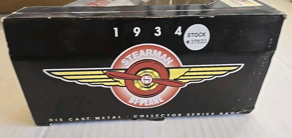 Liberty Spec Cast Case Stearman Bi-Plane Bank 1/34 diecast airplane replica NIB - Image 3 of 4