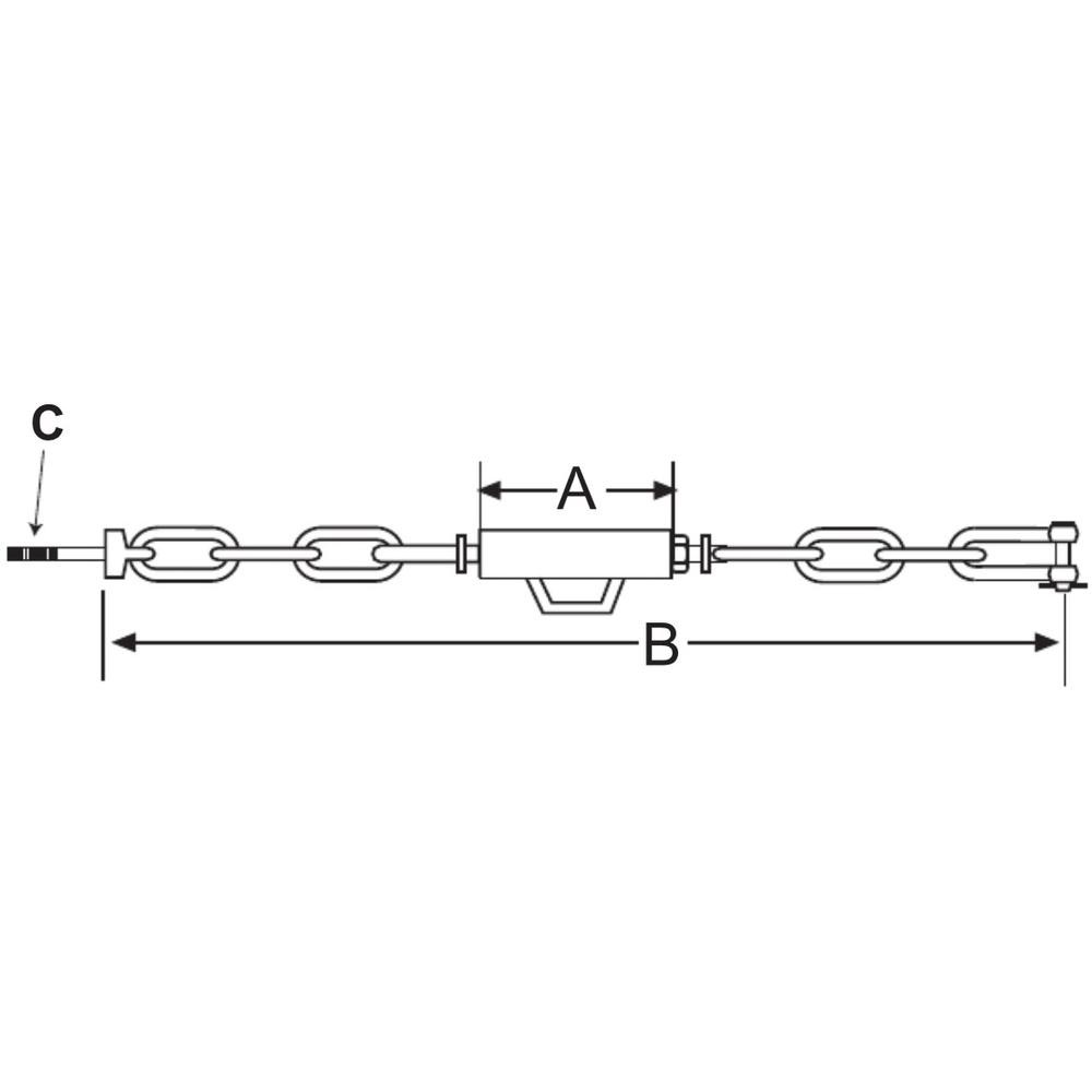 Qty 2: Adj. Compact Check Chain Stabilizer Fits Hinomoto Replaces 15-40HP