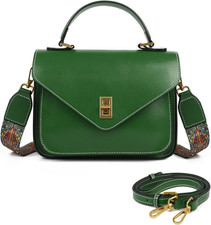 Stylish Lightweight Genuine Leather Crossbody Bag for Women with Adjustable Stra