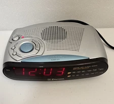 Emerson Gray Digital Alarm Clock AM/FM Radio - Model CK5029 ✅TESTED ✅