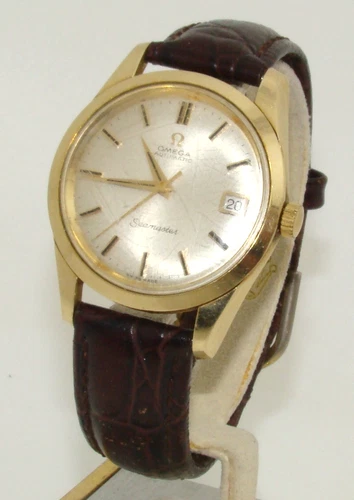 VINTAGE OMEGA  35mm SEAMASTER  AUTOMATIC Cal. 562 WATCH w/DATE on STRAP C. 1965