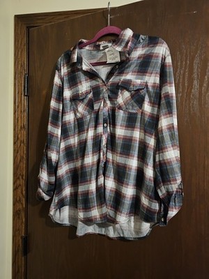 Plus Size Passport Plaid Top Size 3X