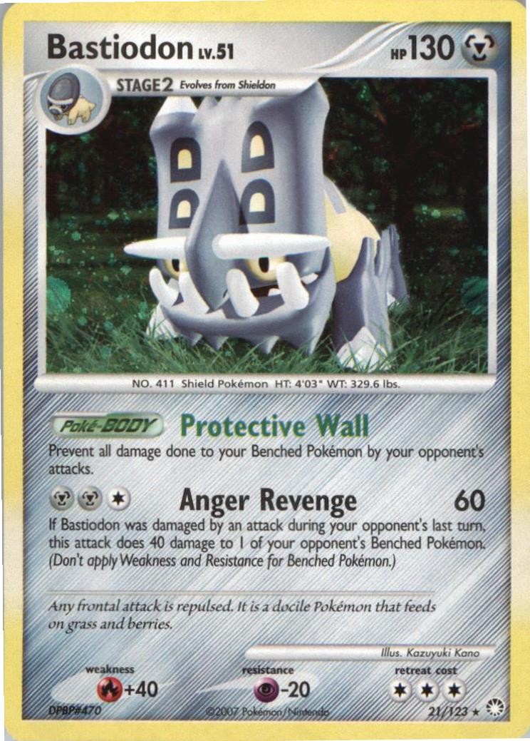 Bastiodon - (DP Mysterious Treasures) Holo Rare Deck Exclusives 021/123 NM Holo