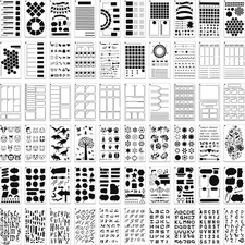 60 Pcs Journal Planner Stencils Plastic Drawing Letter and Number Stencils DIY D