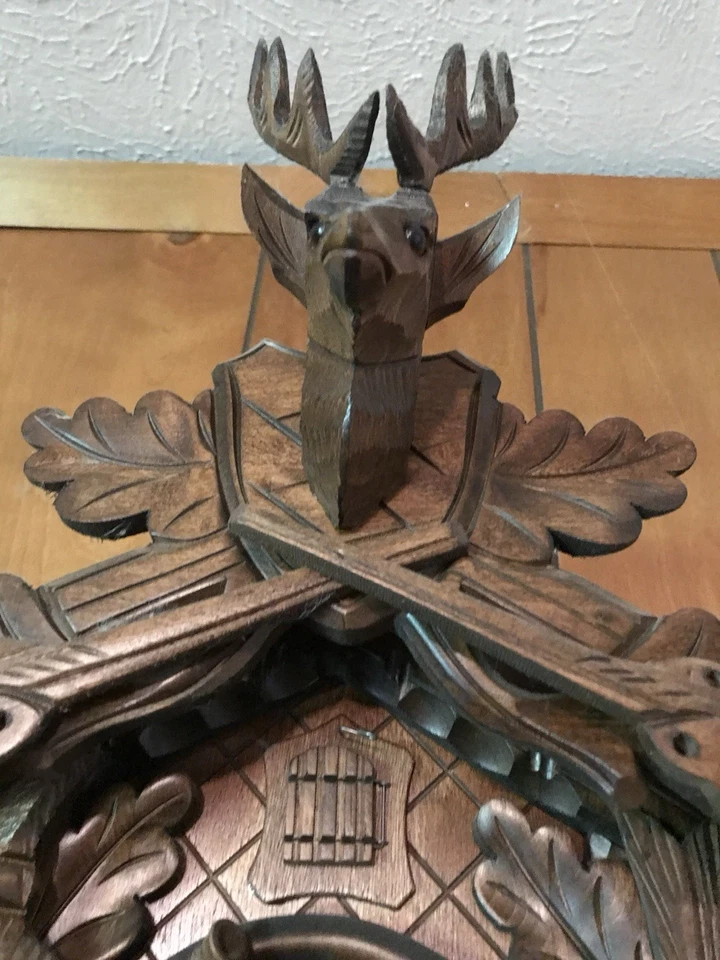 Pair of 2 Large VTG Cast Iron Cuckoo Clock Pine Cone Weights 7" 1126 1120 Gram - Image 4 of 4