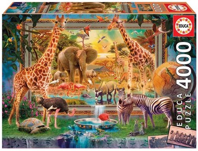 Educa Jigsaw Puzzle;  Savanna Coming to Life;  4000 pieces