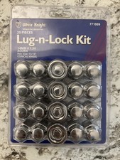 20 Pcs White Knight Wheel Lug Nut Lock Set Kit 14mm X 150 Hex Size 1316