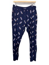 Polo Ralph Lauren Jersey Pajama Bottoms Men Small Navy Polo Bear Print Preppy