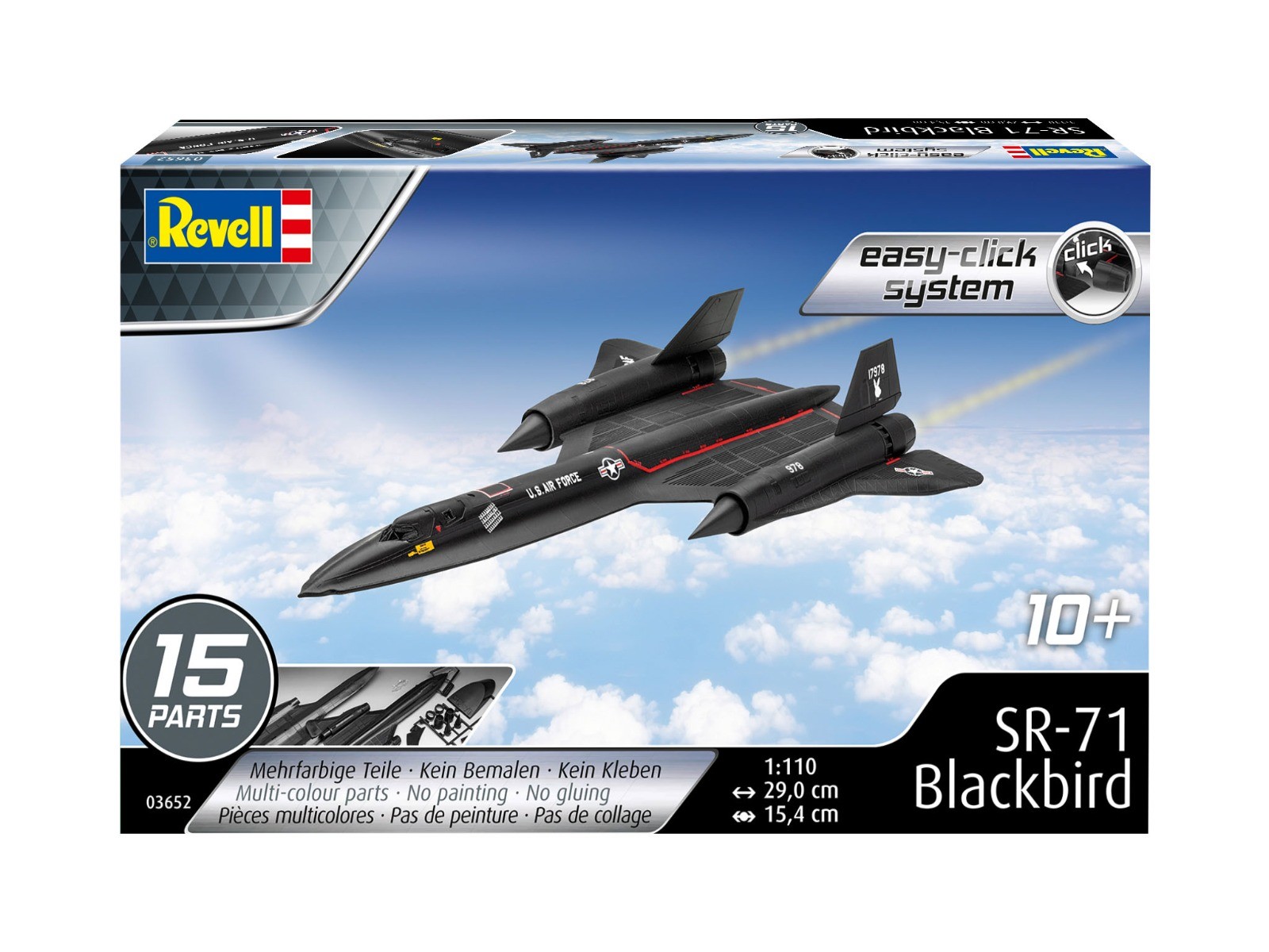 Maquette Lockheed SR-71 Blackbird Revell 1/110 facile à monter sans colle