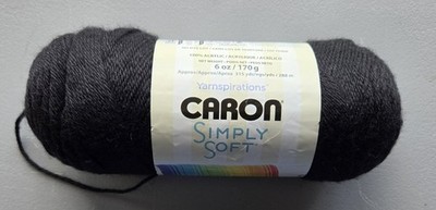 Caron - Simply Soft Yarn- Yarnspirations - Black